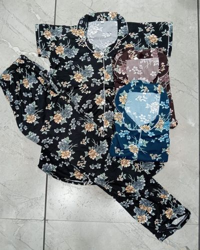 Night Suit with Button Down Collar