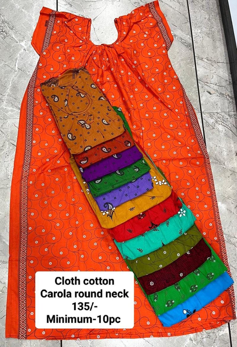Cloth Cotton Carola Round Neck Nighty