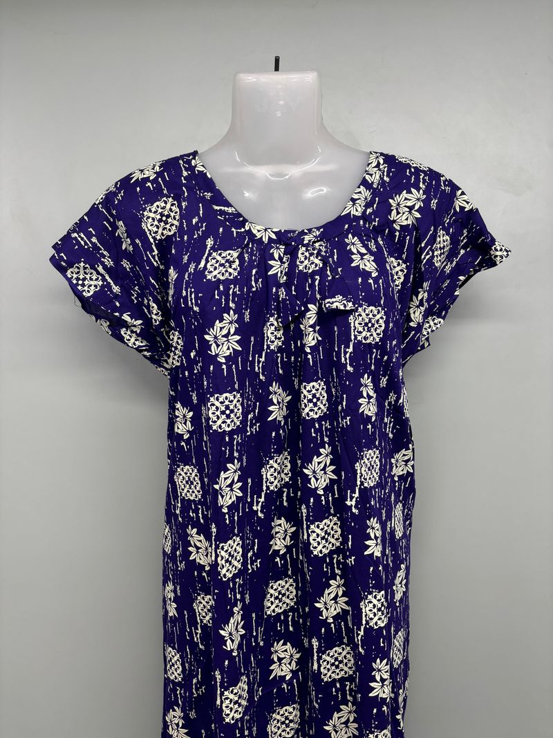 Cloth Cotton Apsara Round Neck Nighty