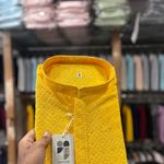 Rayon Golden Sequence Work Lucknowi Kurta 1