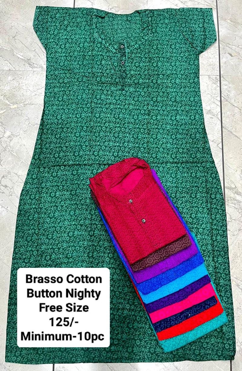 Brasso Cotton Button Nighty