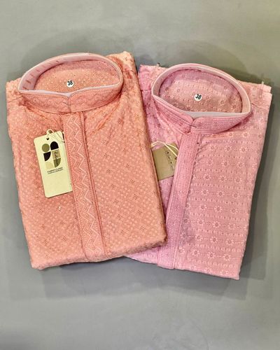 Men's Rayon Chikan Kurta