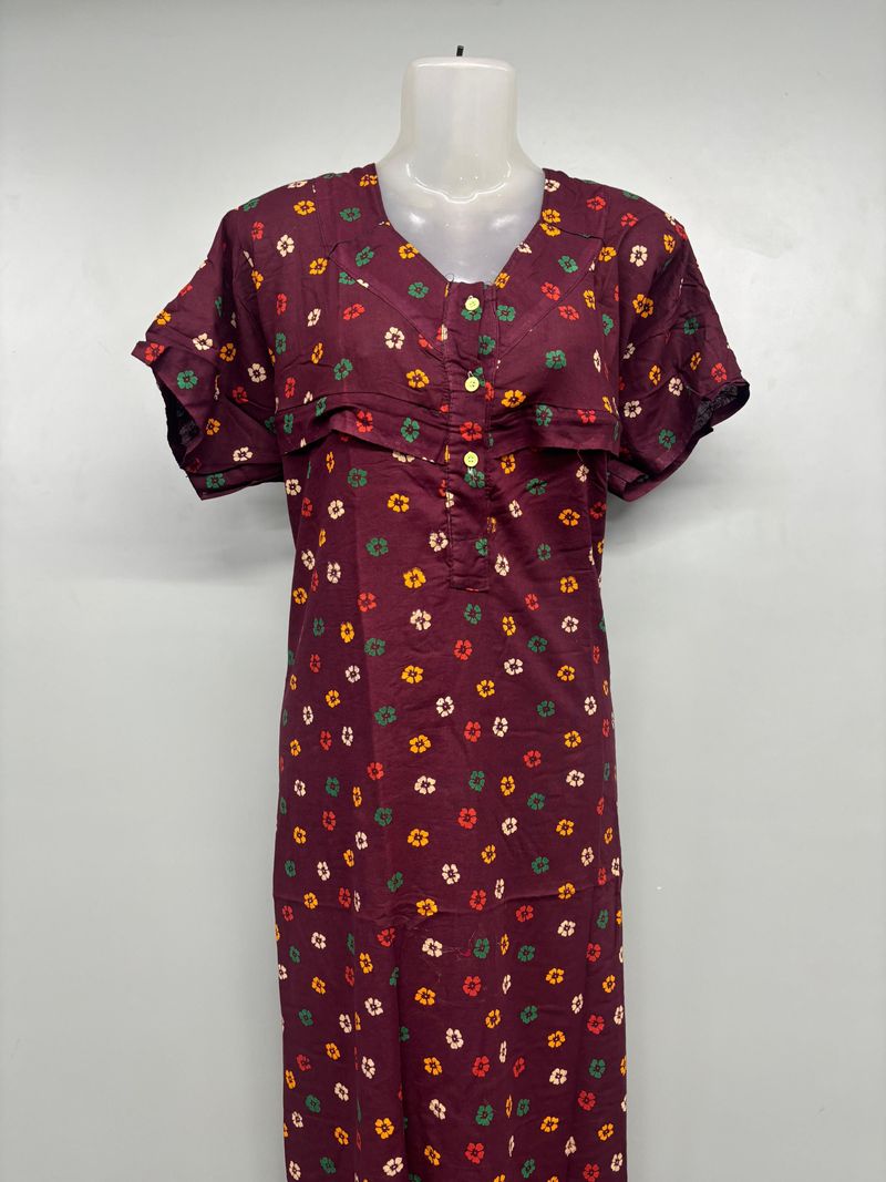 Guiri Feeding Chain Cotton Nighty