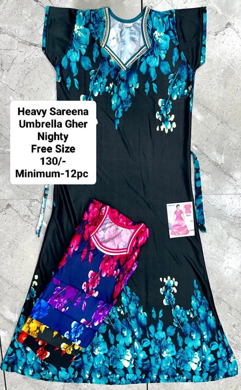 Heavy Sareena Umbrella Gher Nighty