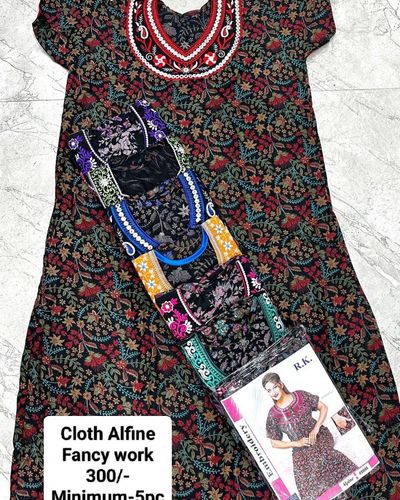 Cloth Alpine Fancy Work Nighty