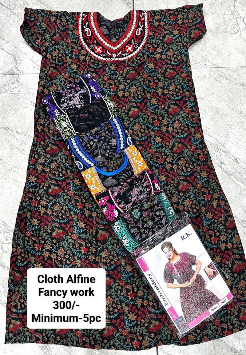 Cloth Alpine Fancy Work Nighty