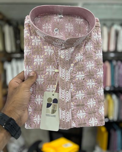 Matte Golden Sequence Work Kurta