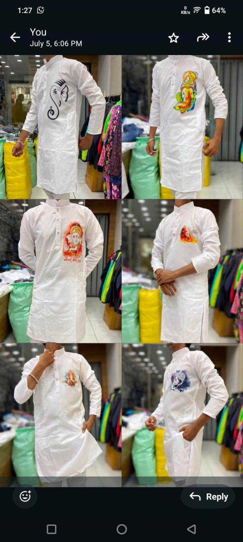 Ganpati Special Kurta Cotton