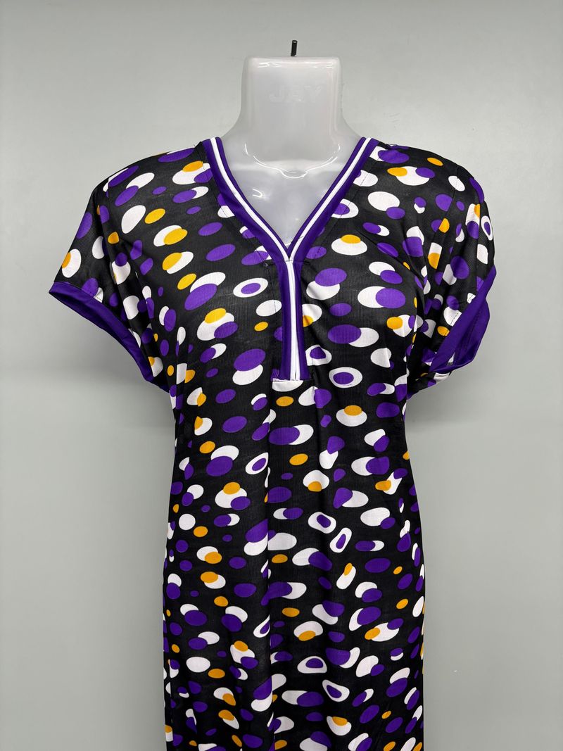 Cloth Sareena Rib Neck Nighty