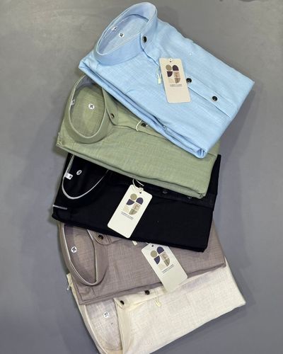 Men's Plain Linen Kurta