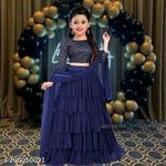 Women and Baby Girls Lehenga Choli 3-Piece Set with Embroidery Work 2