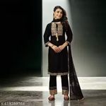 Women's Premium 3-Piece Set Kurti Ghaghra Dupatta Embroidery Work 1