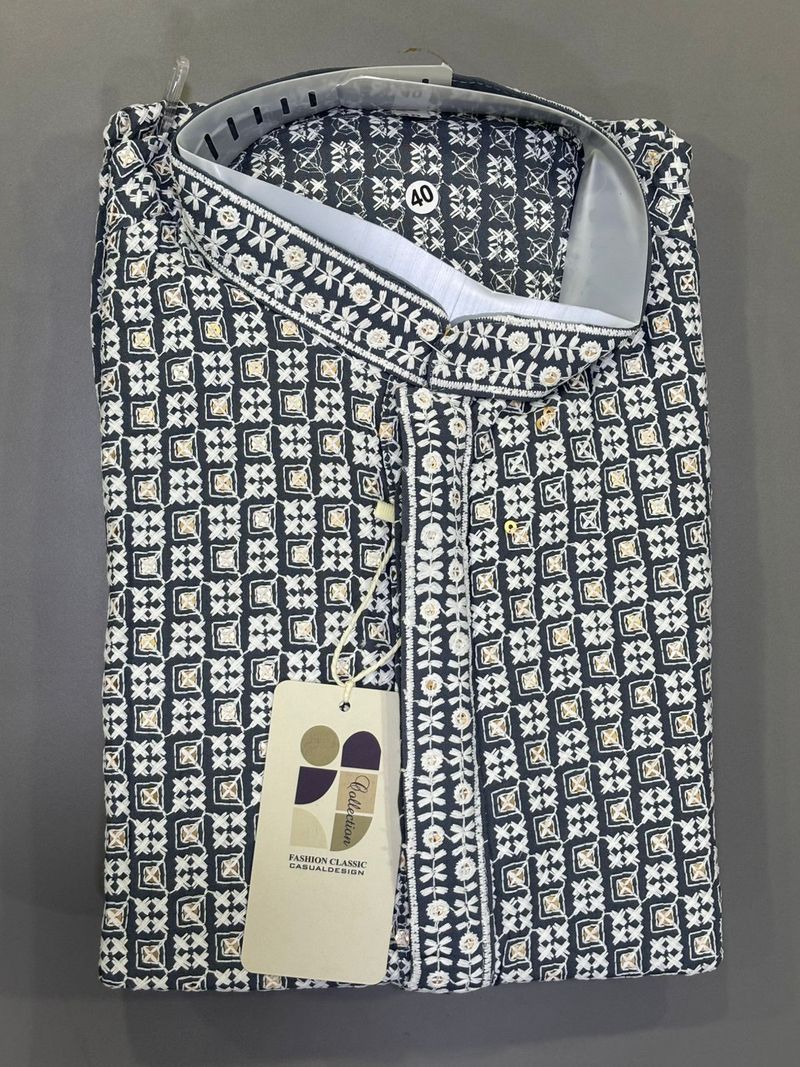 Men's Rayon Chicken Kurta