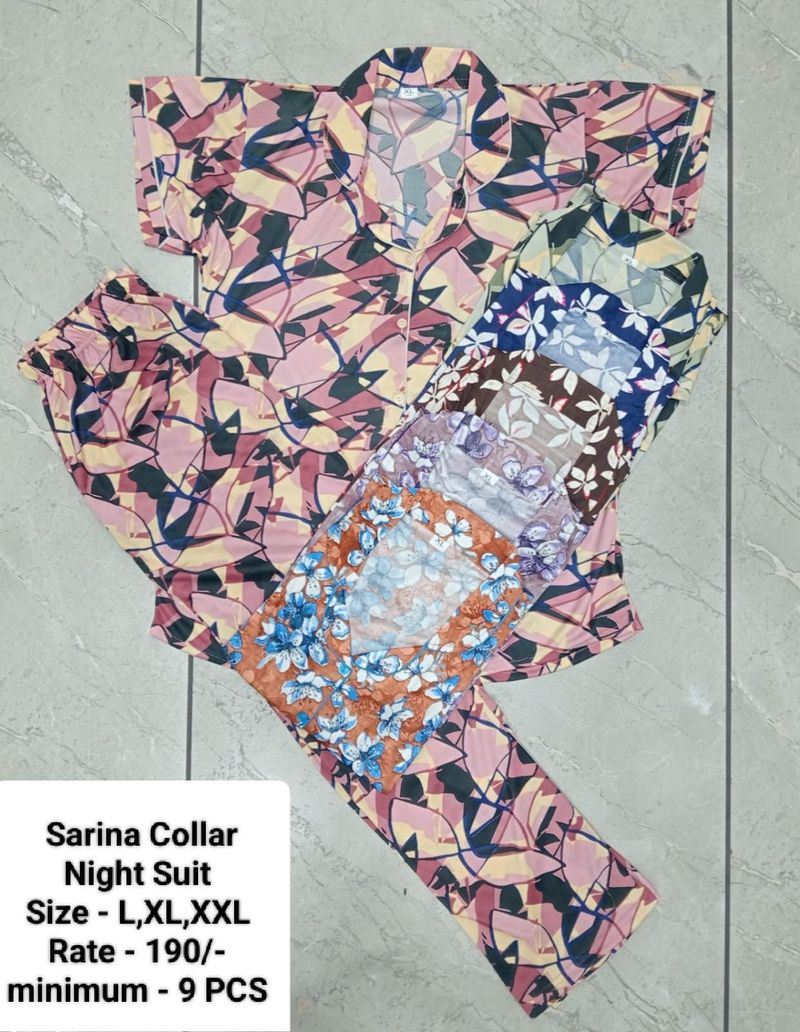 Sarina Collar Night Suit