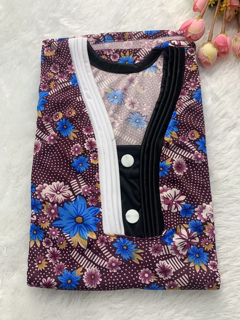 Cloth Sareena Button Neck Nighty