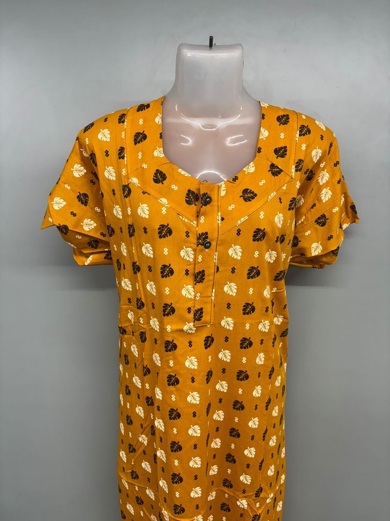 Cotton Apsara With Button Nighty
