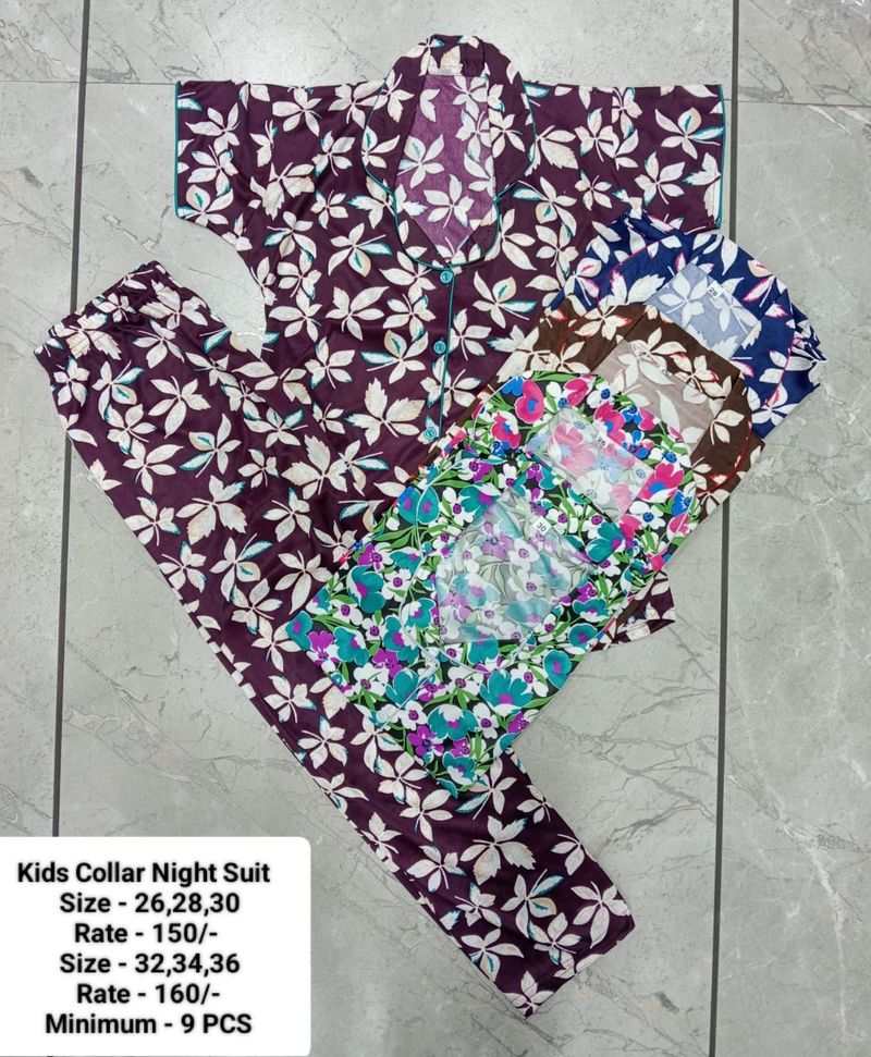 Kids Collar Night Suit