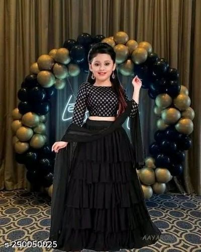 Women and Baby Girls Lehenga Choli 3-Piece Set with Embroidery Work