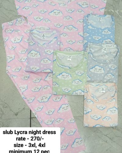 Slub Lycra Night Dress