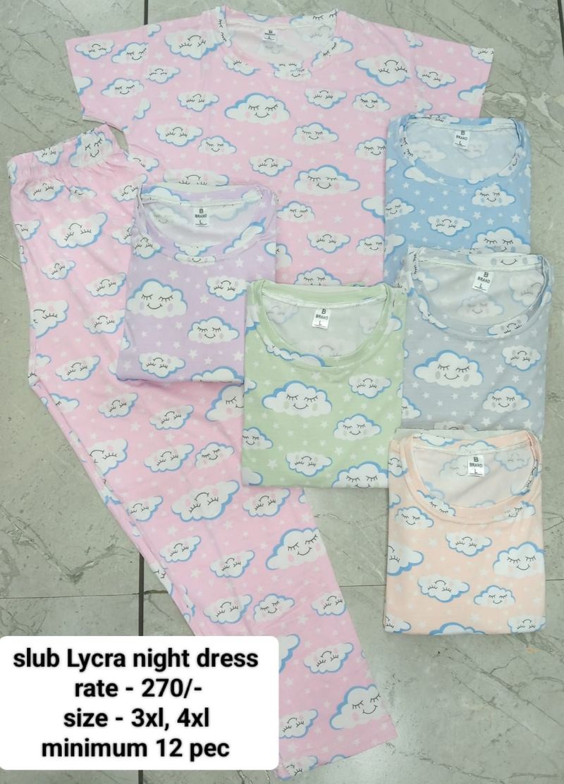 Slub Lycra Night Dress