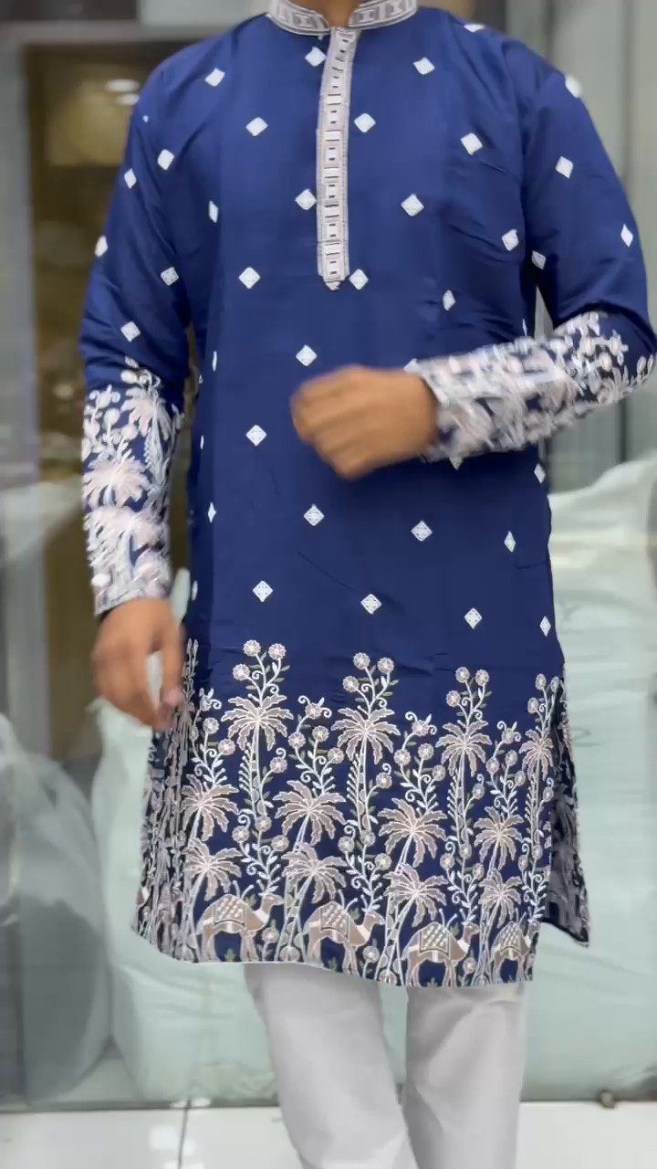 Men's Daman Kurta Heavy Roman Silk 1